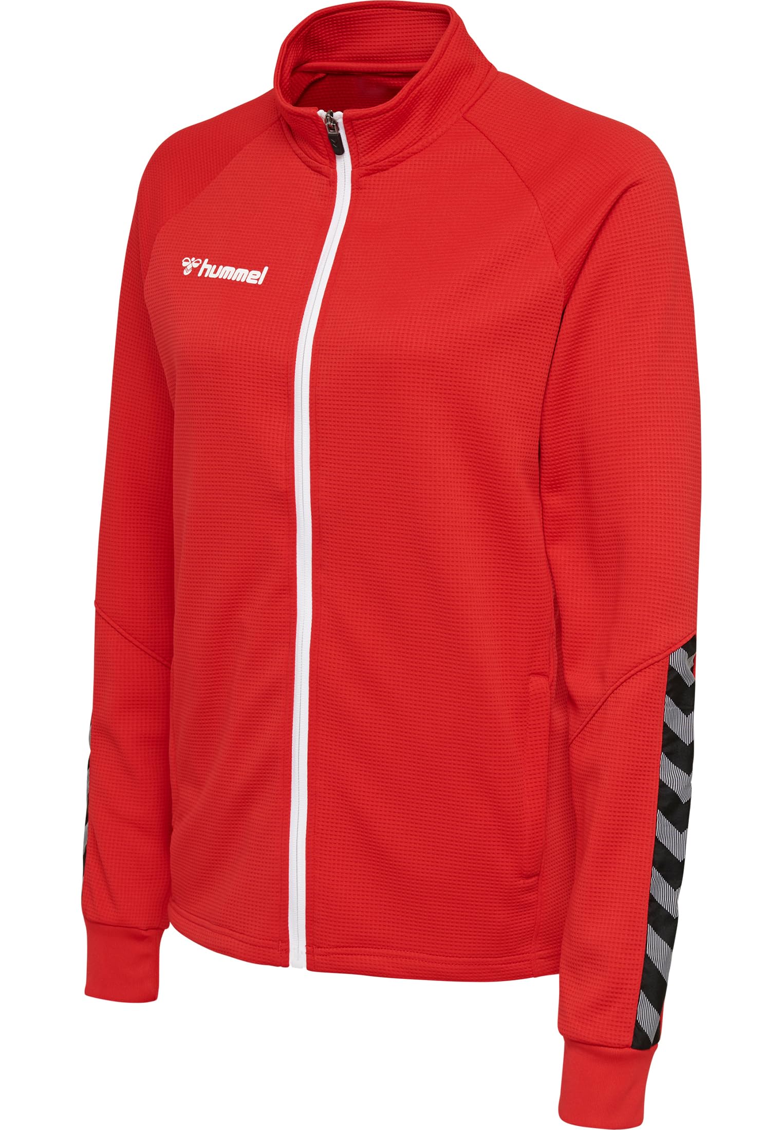 hummel AUTHENTIC Sportjacke Damen - Trainingsjacke & Laufjacke - Dünne Jacke für Sport, Fitness und Alltag - mit Reißverschluss, Taschen und Stehkragen - aus Polyester-Strickstoff