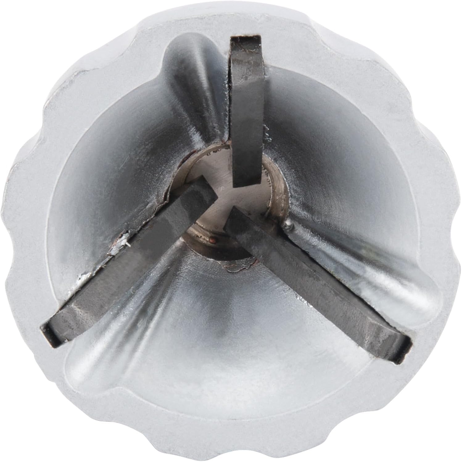 Performance Tool W9005 deburr bit attached to a drill, preparing to deburr a bolt