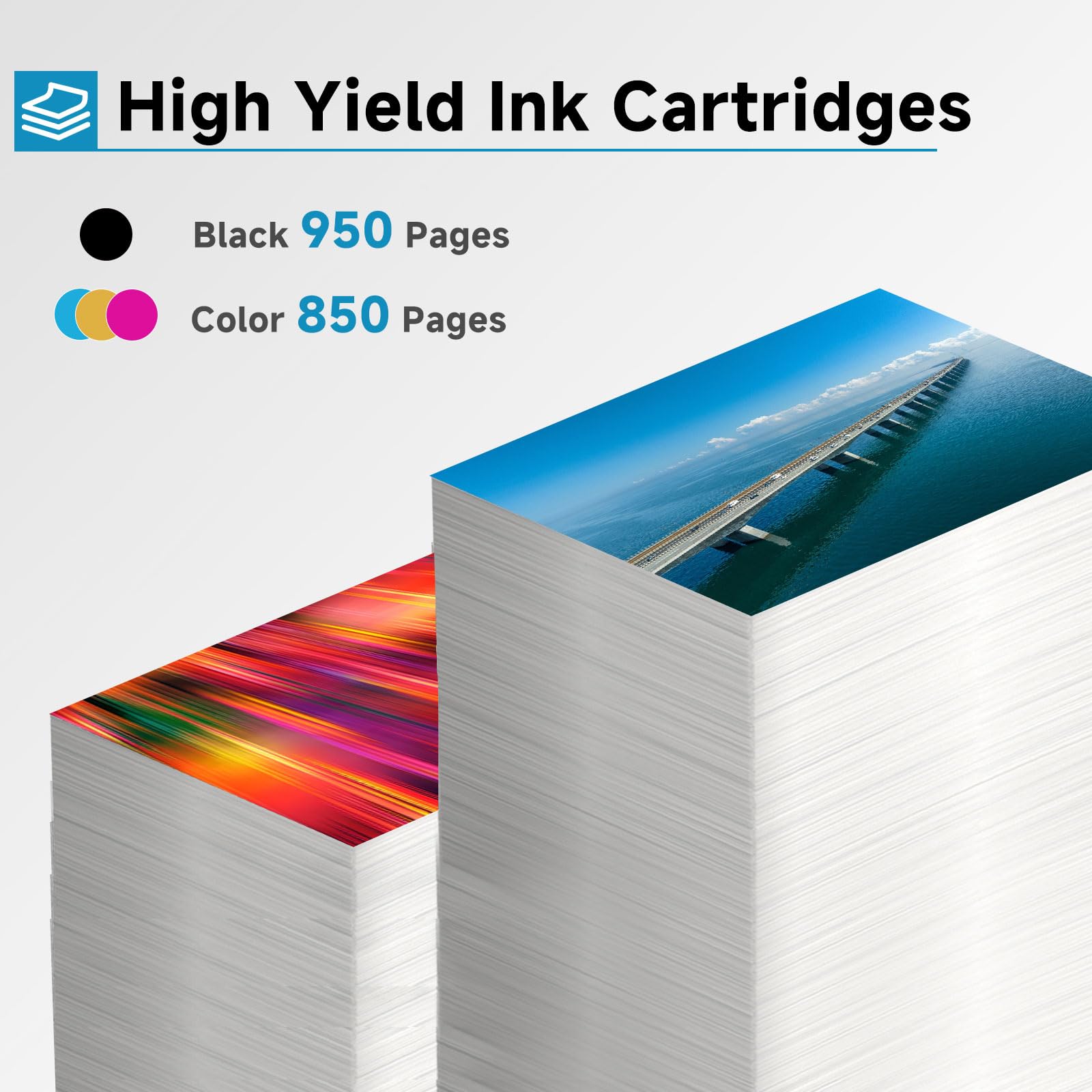8710 8720 Printer Ink 952XL Ink Cartridges 4-Pack Compatible With HP ...