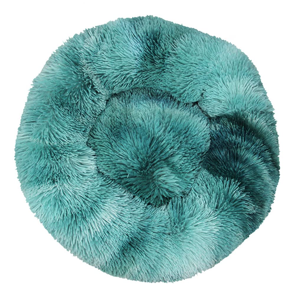 Lukery Dog Cat Donut Bed, Fluffy Plush Puppy Kitten Cuddler Round Bed, Warm and Soft Pet Cosy Anti Anxiety Beds for Small/Medium/Large Dogs (50CM,Light grey) โ image 1