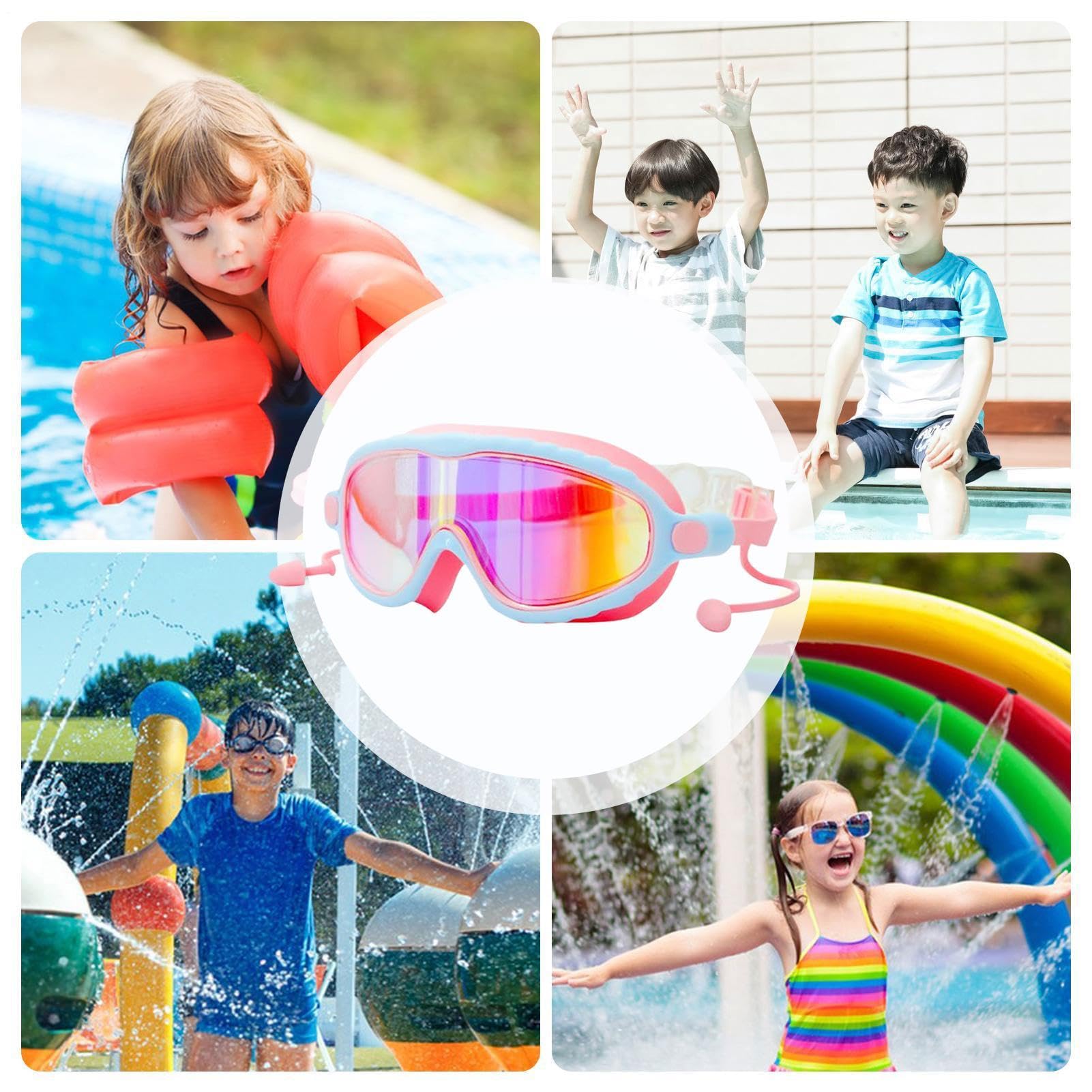 Gafas de natación para niños, antivaho, protección UV, gafas de natación con sello a prueba de fugas, accesorio de agua, equipo deportivo, gafas juveniles para buceo, vacaciones, surf, piscina