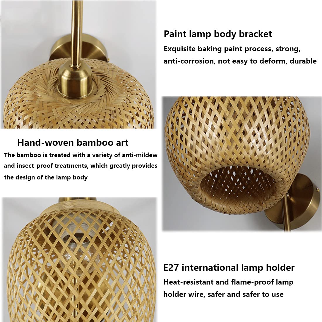 Rotan wandlamp Lyra 31cm van Light & Living kopen