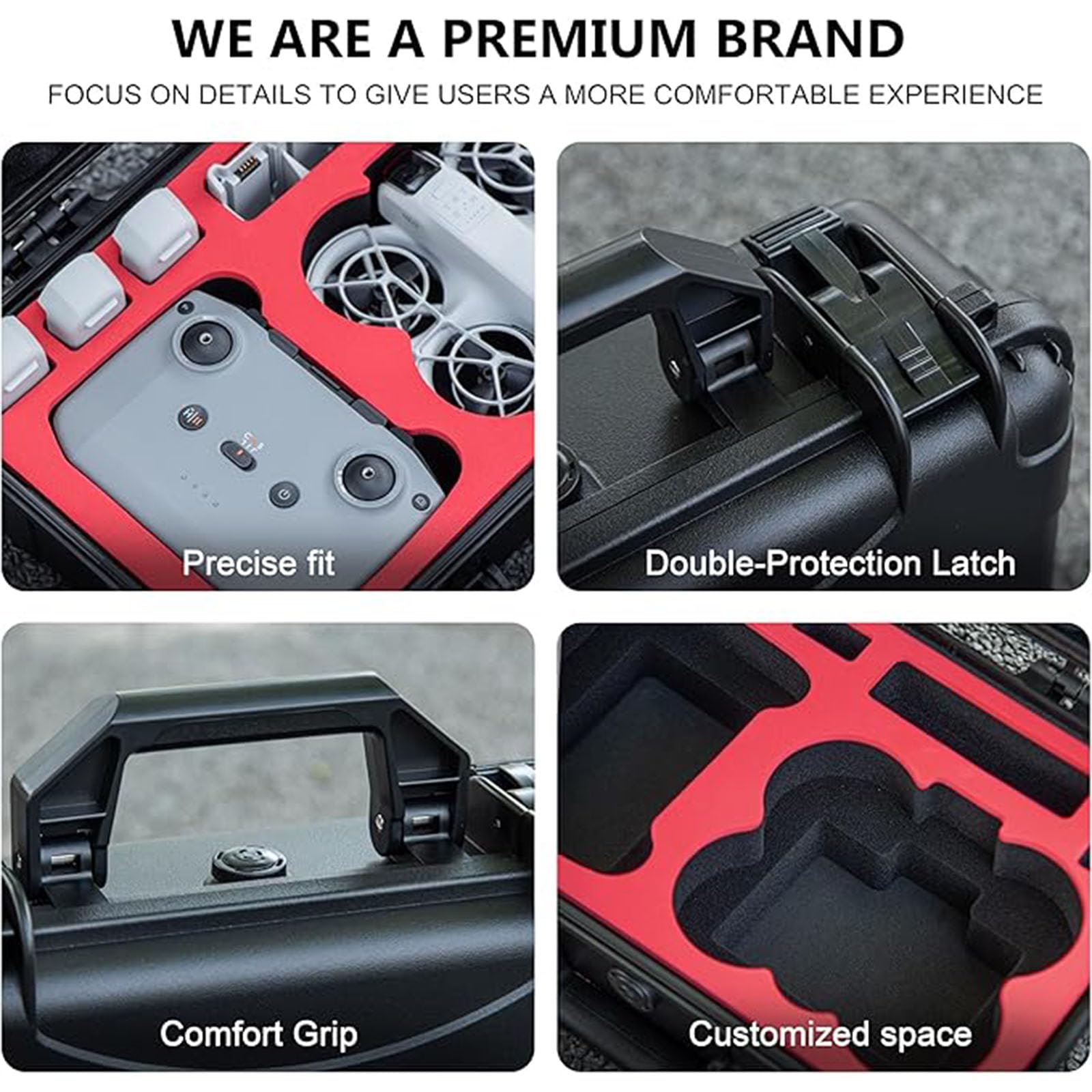 Neo Case, Custodia rigida impermeabile per il trasporto per DJI Neo Fly More Combo Valigia portatile Cross Body Box Drone e accessori Organizer da viaggio Shell, Nero , custodia per il