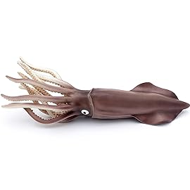 Gemini&Genius Sea Animal Squid Action Figure Toy for Kids, Soft Rubber Realistic Ocean Squid Educational and Role Play Toys for Kids and Collectors, Great Swimming and Bath Figure Toys