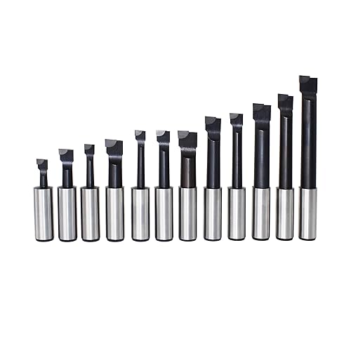 Miniatura 4 de HFS (R) Cabeza de mandrinado R8 vástago de carburo aburrido juego de barra de fresado Bridgeport (F1-3IN 24IN 12PCS)