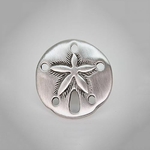 Pomo de gabinete Sand Dollar (pequeño)  Colección de accesorios de peltre para artistas   Accesorios de cocina, dormitorio, sala de estar, gabinetes