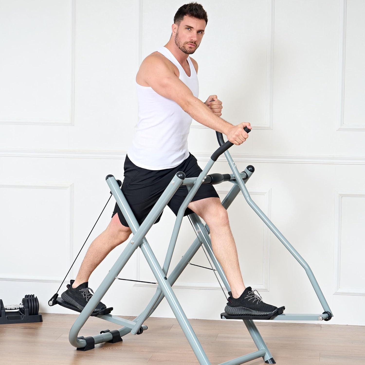 Ellittica Cross Trainer Pieghevole Esercizio Bike Attrezzatura da Allenamento Casa Palestra Esercizio Bike Cardio Dual Trainer verticale Per Home Gym Eserci