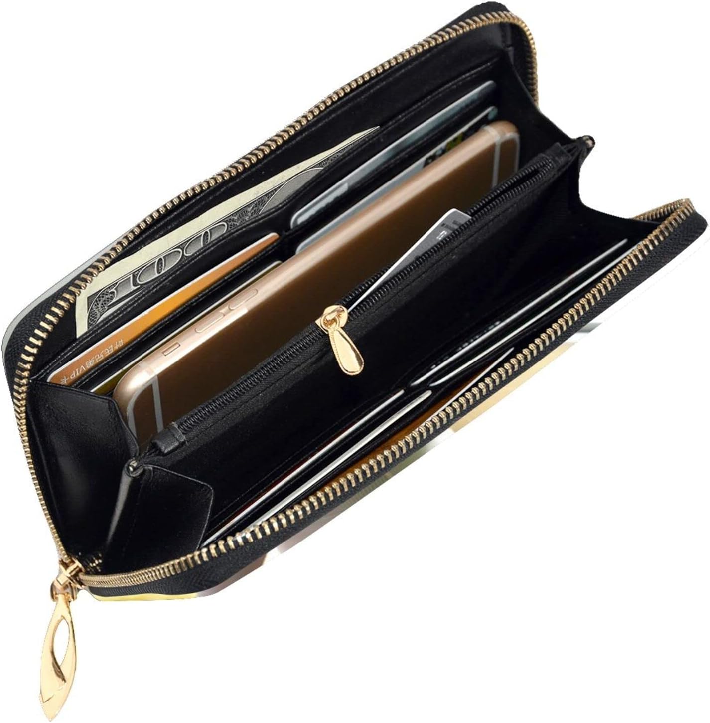 ピタング pitang magsafe カードケース 1枚 薄型 財布 小銭入れ L字ファスナー スマホグリップ スタンド機能 マグセーフ対応  iPhone アンドロイド （ブラック） - ファッション通販 d fashion [Fgaith] 山岸逢花 (3) メンズ 革財布 携帯電話 小銭入れ ファスナー ロングウォレット ハンドバック 長財布 ビジネス