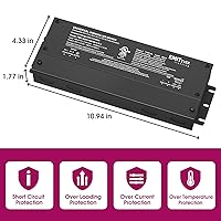 Vista 3 de EMITEVER Controlador LED regulable de 192 W, fuente de alimentación regulable 5 en 1 de 24 V, transformador de CA a CC de 2 canales para luz LED