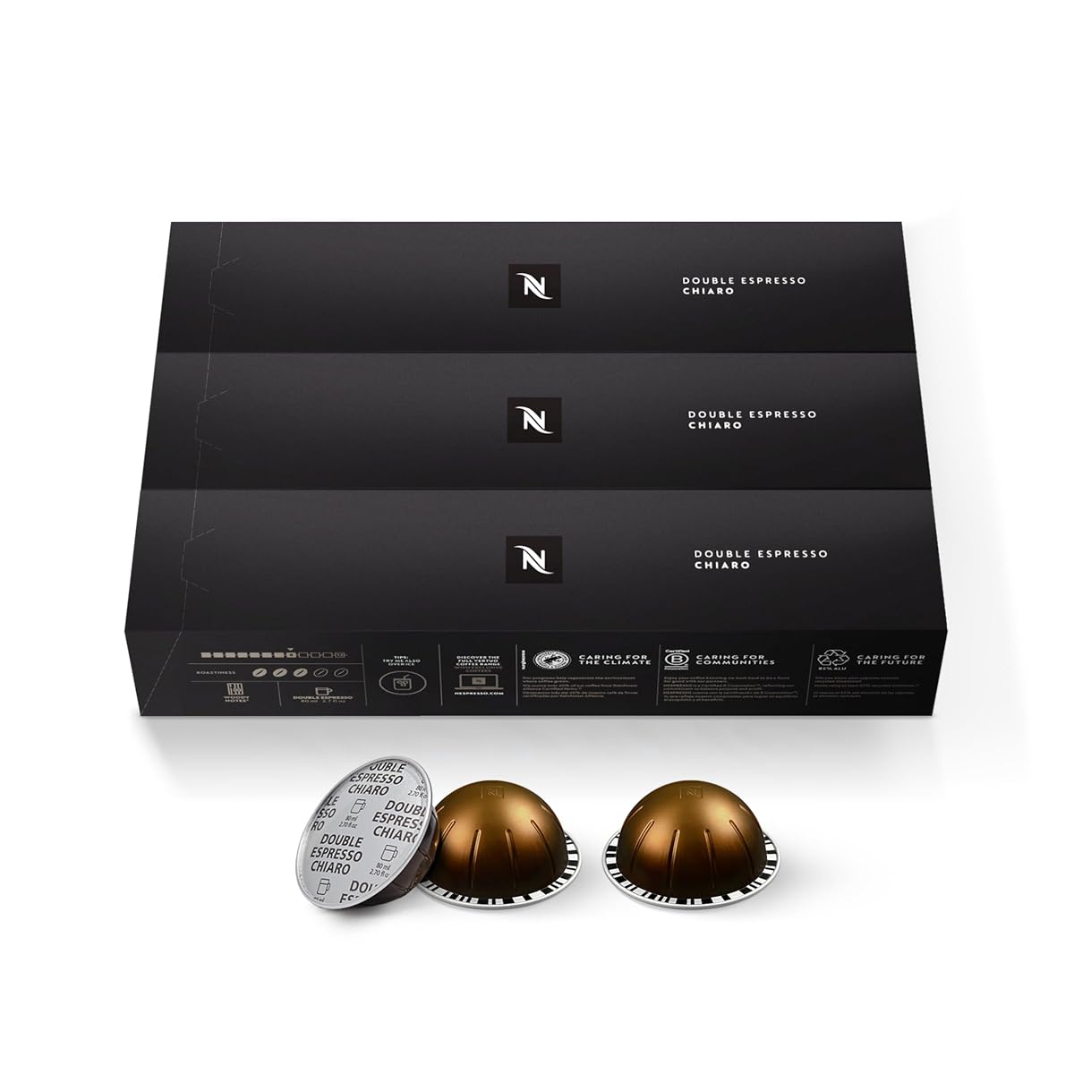 Nespresso Vertuo, Double Espresso Chiaro, 30-Count Espresso Coffee Pods image 1