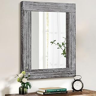 Comprar HLFMVWE Farmhouse - Espejo decorativo para pared (45 x 65 cm), diseño de baños