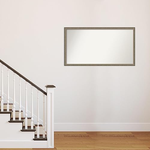 Miniatura 4 de Amanti Art Custom Mirror, Parisian Silver Bathroom Mirror, Wall Mirror or Bathroom Vanity Mirror Over Sink (25.25 x 46.25 in.) Non-Beveled Mirror,