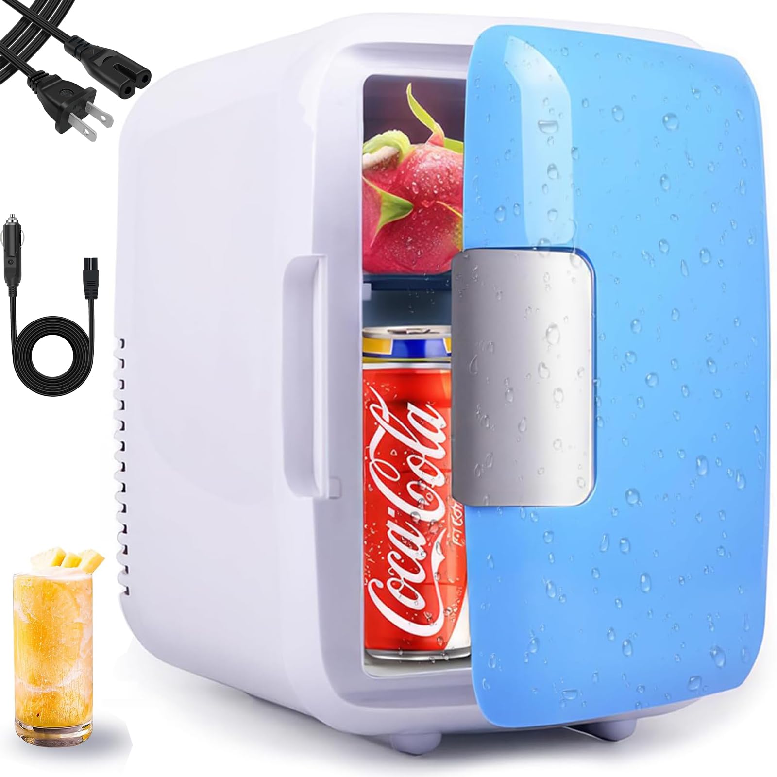 Gofemial Nevera Pequeña Mini Nevera Cosmeticos 4L, Mini Bar Frigorífico Pequeño Portatil Nevera Eléctrica Silencioso Congelador Minibar Función Enfriamiento y Calentamiento Bajo Consumo