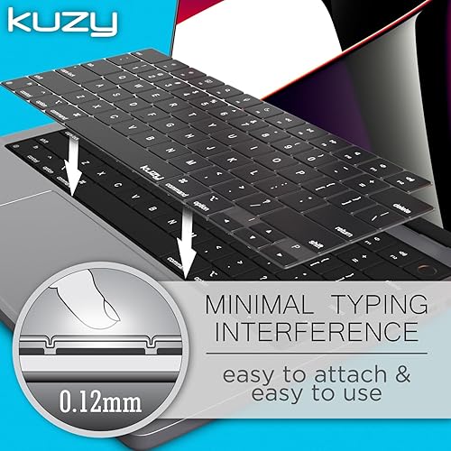 Miniatura 5 de Kuzy Funda de teclado para MacBook Pro 14 pulgadas 16 M3 2023 2022 M2 M1 A2779 A2442 A2780 A2485 - Funda de teclado para MacBook Air de 15 pulgadas