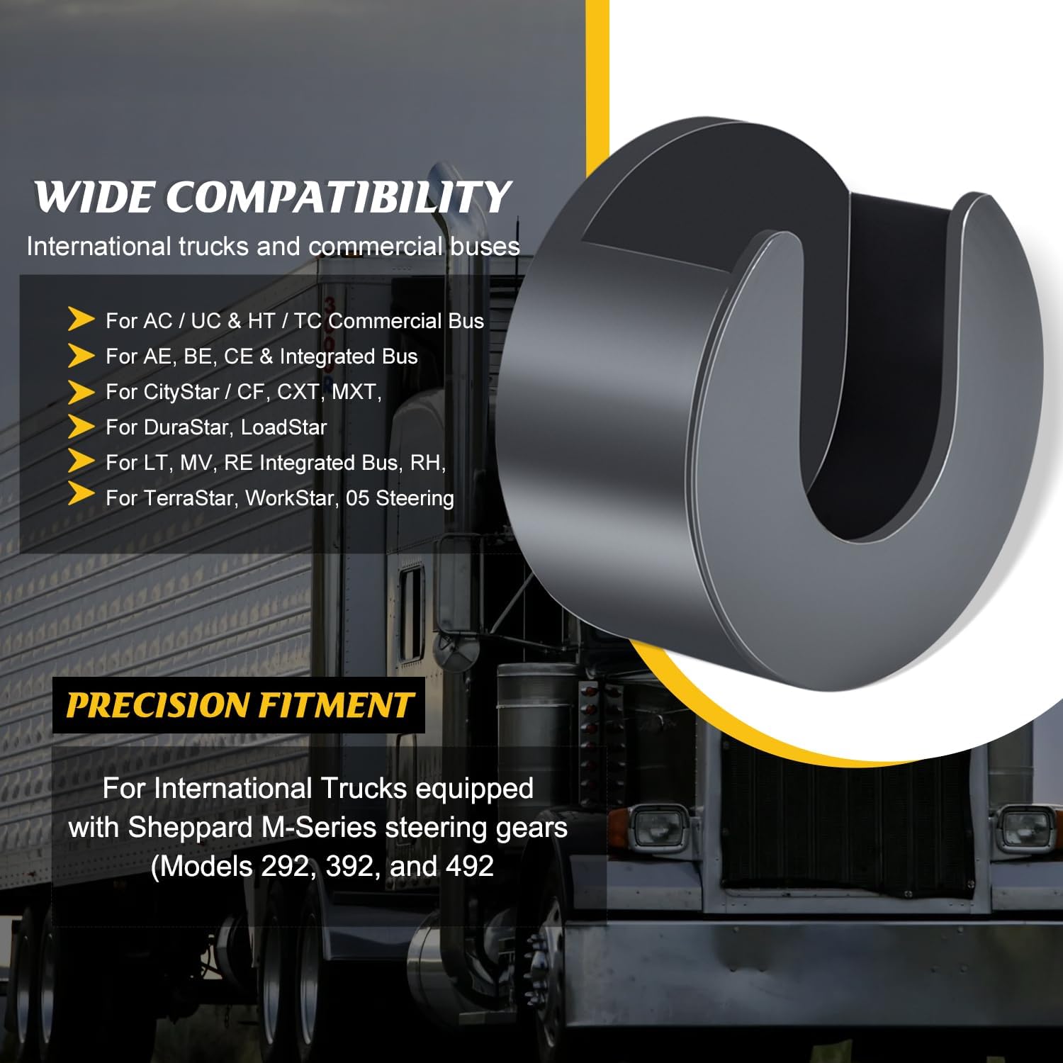 ZTSE4439 Pitman Arm Puller Removal Tool Compatible with International Trucks, Fits for Sheppard M-Series Steering Gears 292, 392, 492, Heavy-Duty Steel Puller for Safe Steering Arm Removal