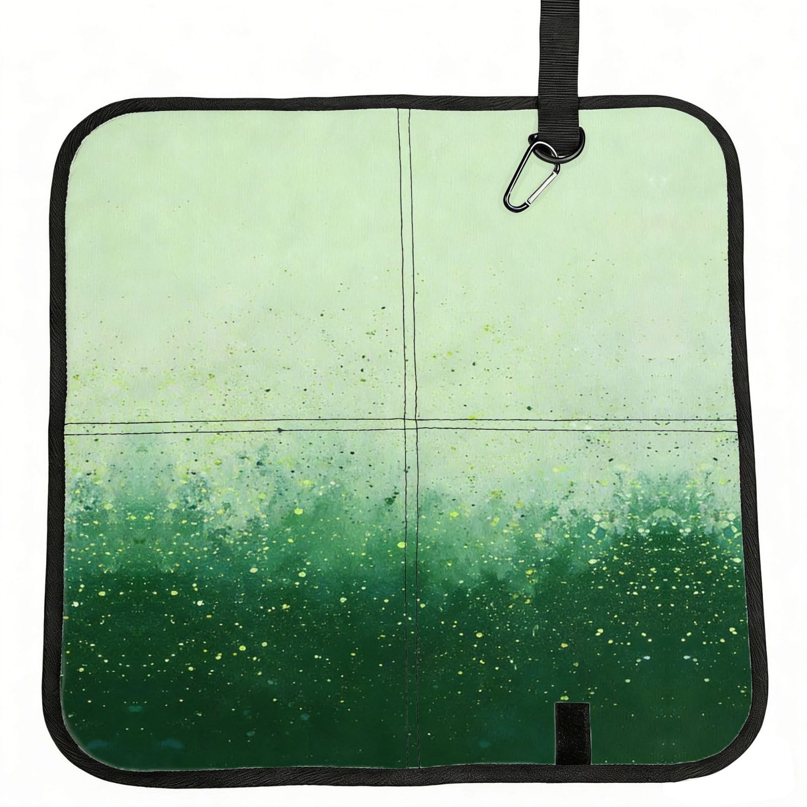 DUYIOKH Green Gradient Print Foldable Portable Seat Cushion for World Cup Games, Camping and Outdoor Activities