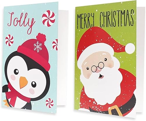 Miniatura 6 de Tarjetas de felicitación navideñas con sobres, 6 diseños navideños (4 x 6 pulgadas, 48 unidades)