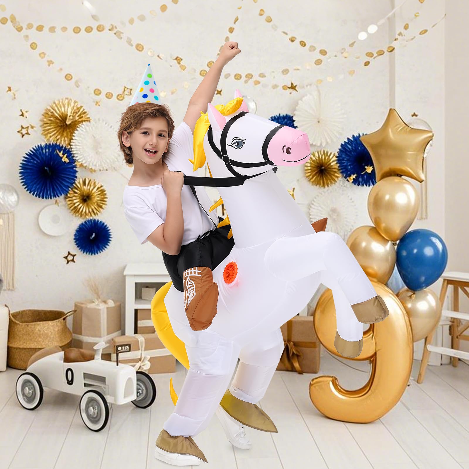 Nadmuchiwany kostium konia, dmuchany kostium dla dorosłych mężczyzn i kobiet, kostiumy na Halloween, jazda na koniu, nadmuchiwany kostium dla dzieci, impreza cosplay