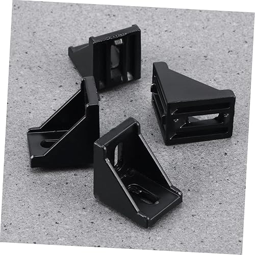 Miniatura 5 de DOITOOL 20 unids 3030 90 soportes de soporte negros para soporte de sujeción de montaje Código de esquina Guía de sujeción Soporte de extrusión de