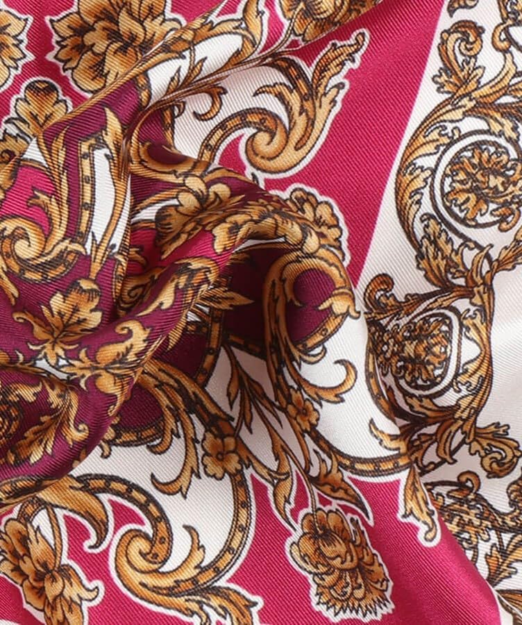 Image of Italian 100% Silk Pocket Square, Premium Small Batch Accessory for Men, 32x32 cm (12.5''x12.5''), One Side Print