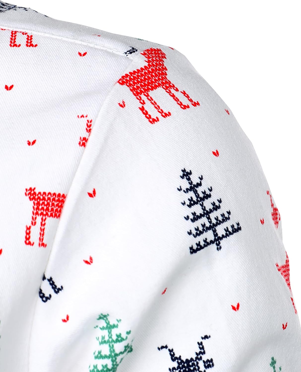 JOGAL Mens Christmas Shirts Santa Claus Party Long Sleeve Button Down Shirts - Image 4