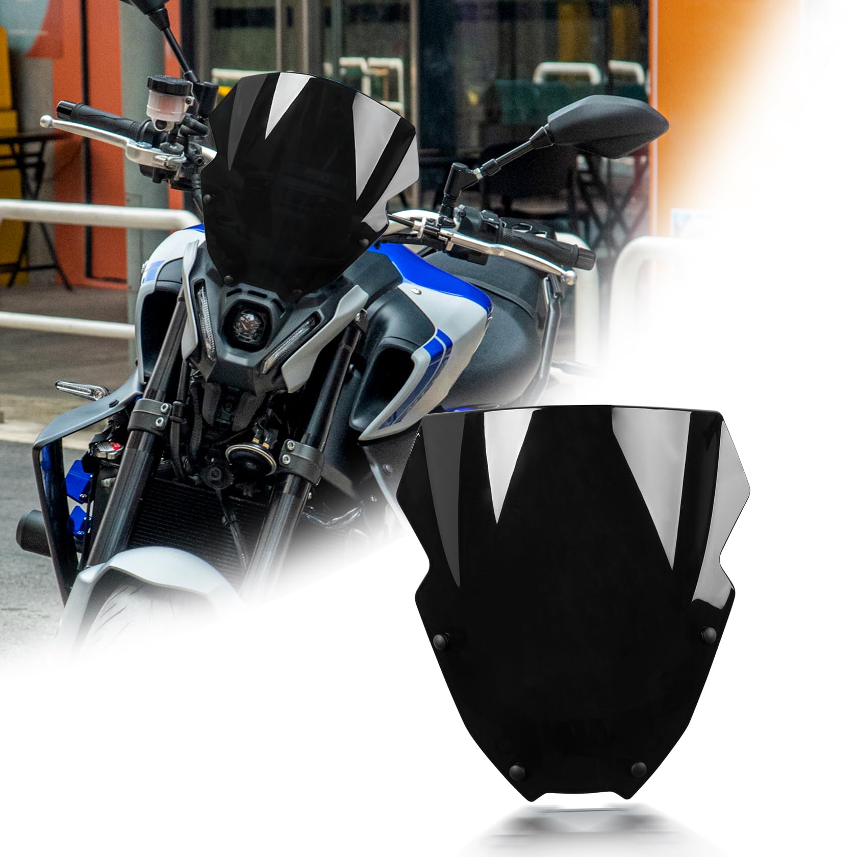Motorcycle Wind Shield Windscreen Double Bubble Wind Deflector 