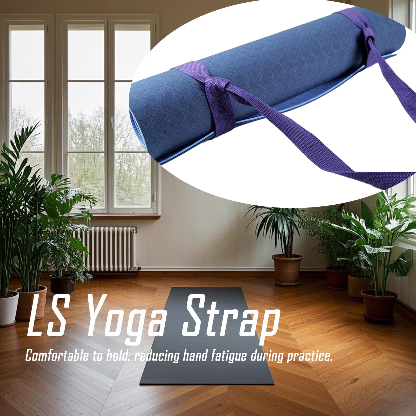 2 Stück Tragegurt Yogamatte,Verstellbare Yoga Gurt,Yogagurt,Baumwolle Yogamattenriemen Yogamatten Halteband,Strap,für Tragen,Verstauen und Organisieren von Gymnastikmatte,Sportmatte Aller Größen
