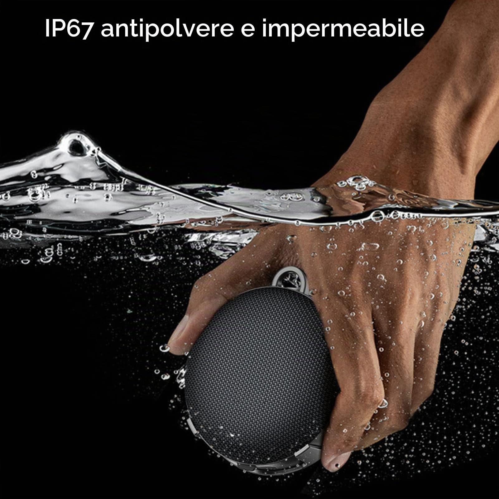 Altoparlante Bluetooth Portatile per Bici, Altoparlante HiFi Stereo Esterno Impermeabile IP67 con Supporto per Bici, Altoparlante Wireless Indossabile per Ciclismo, Equitazione, Escursionismo,(Nero)