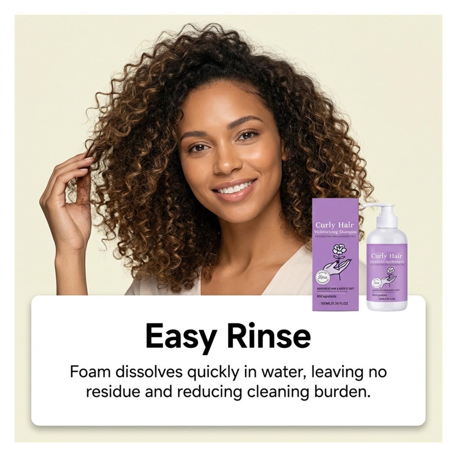 Champú Hidratante for Cabello Rizado | Nutre la estructura interna del cabello rizado y mantiene su volumen.(3pcs)