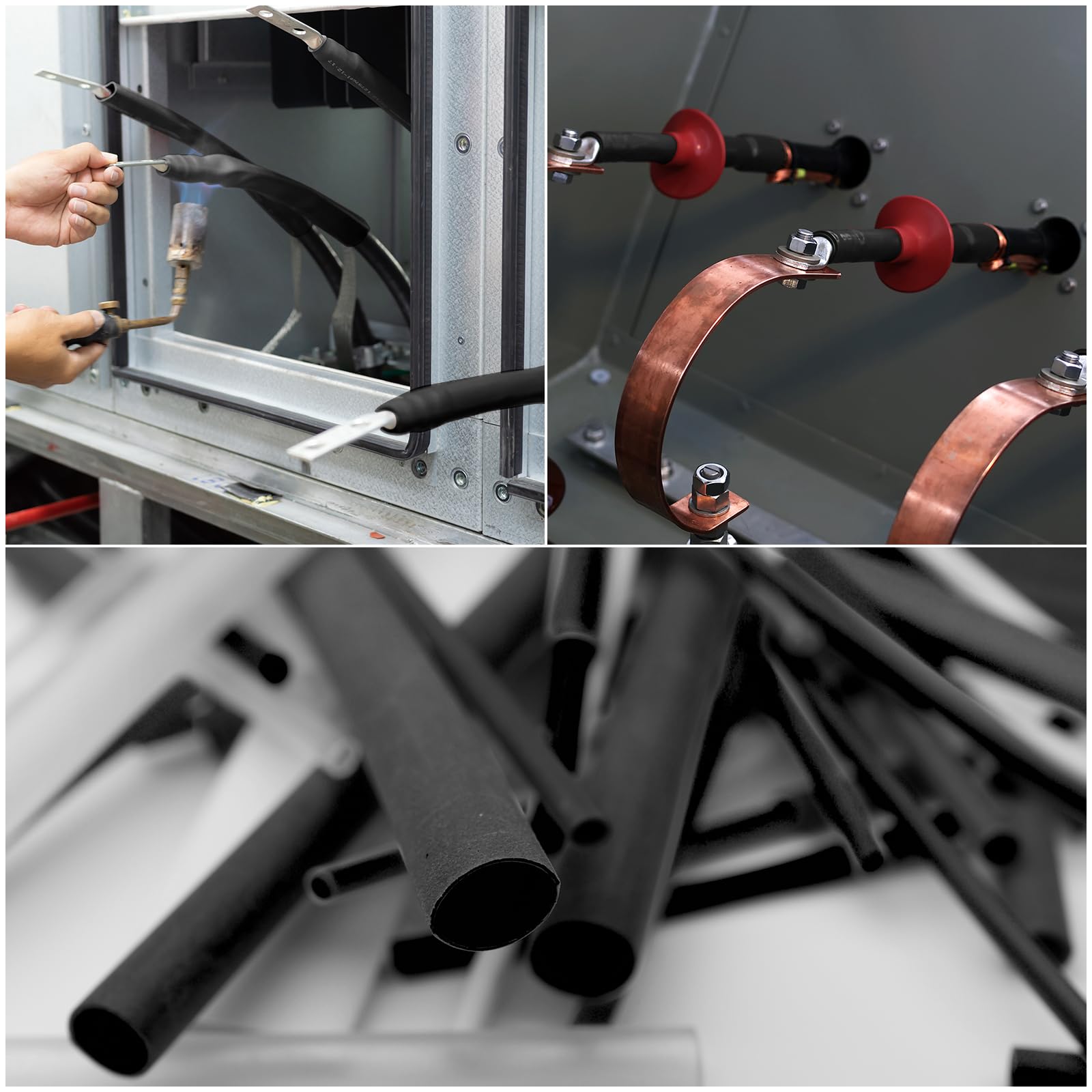 Produktbild von Damoguin 90mm Schrumpfschlauch-Set Mit Kleber, 4:1 Wasserdicht, 100 Stück In 5 Größen – Ideal Für Kabelreparatur & Isolierung
