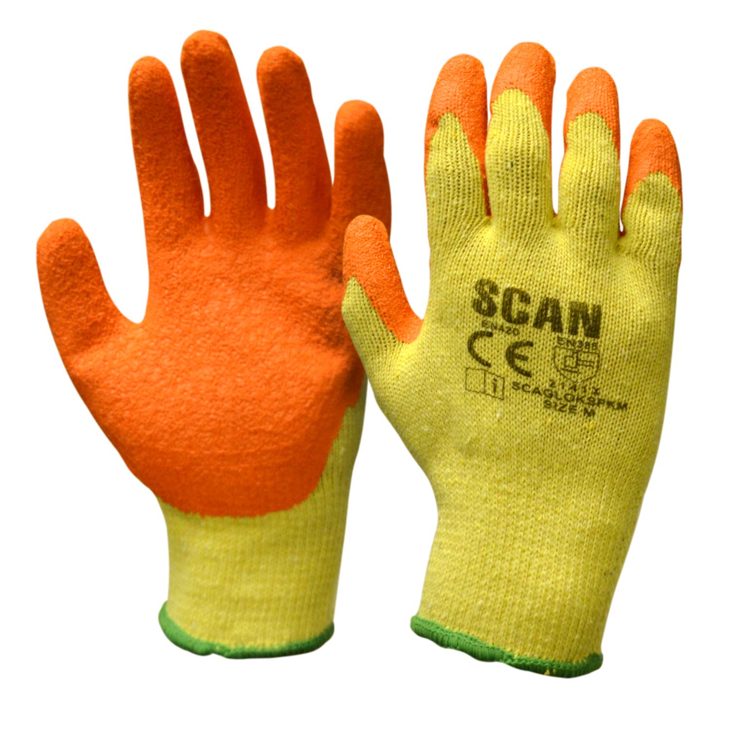 Scan Knitshell Latex Palm Gloves - Large (Size 9) 5023969224282