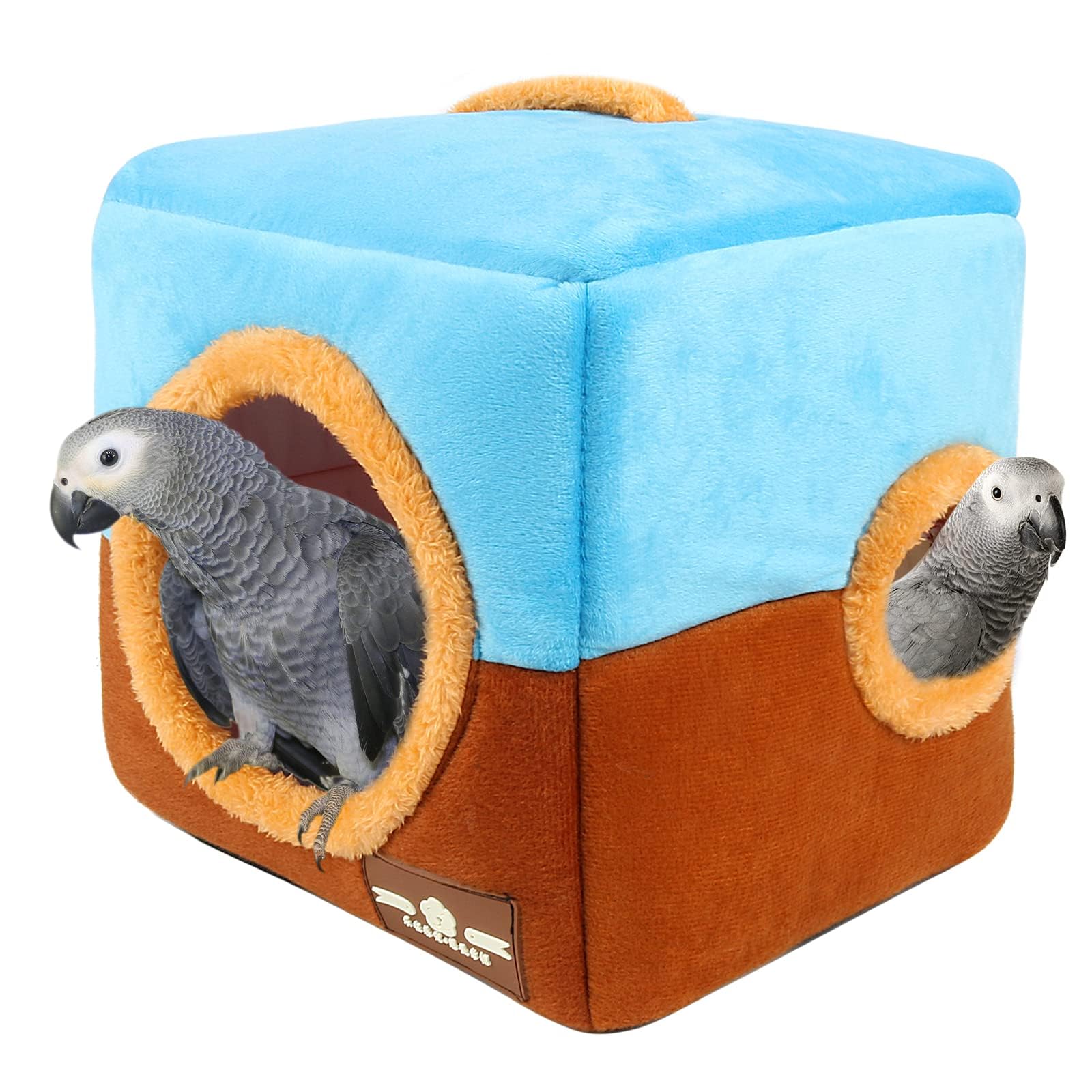 Casetta per pappagalli di grandi dimensioni, per l'inverno, calda, da appendere, per uccelli, gabbia, grotta, letto per uccelli grandi, pappagalli amazzonici, cacatua grigi africani