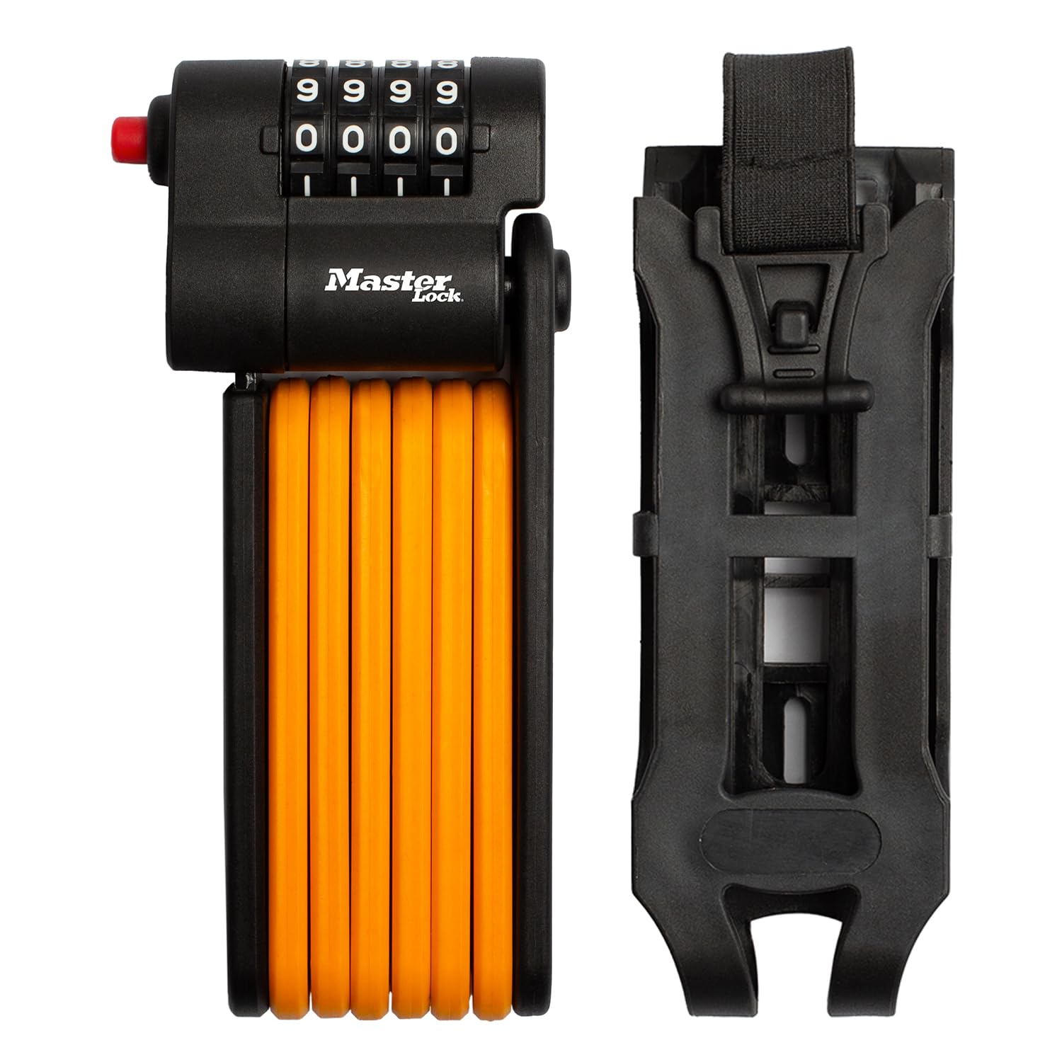 Master Lock Antivol Vélo à Code en Acier Trempré, Combinaison programmable, Support de transport inclus, 80 cm