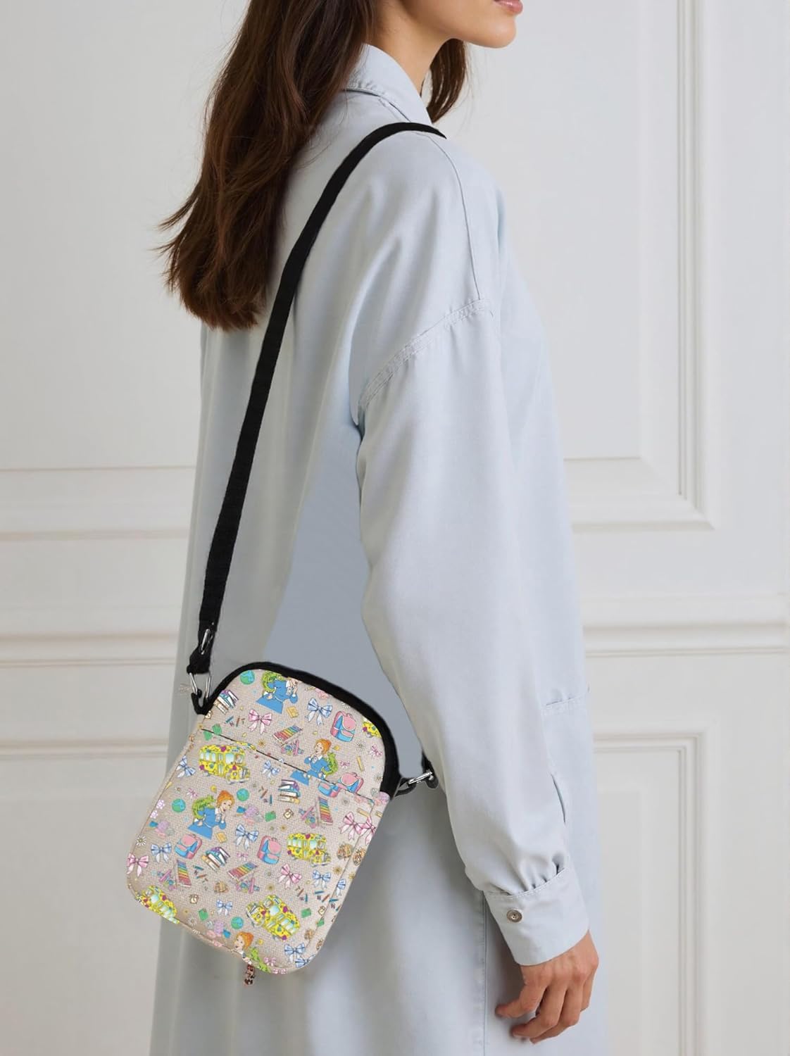 Magic Bus Inspired Messenger Bag Teacher Appreciation Gift Magic Crossbody Bag Frizzle Teacher Coquette Bus Gift (MagicBusFullCrossS) - Image 3
