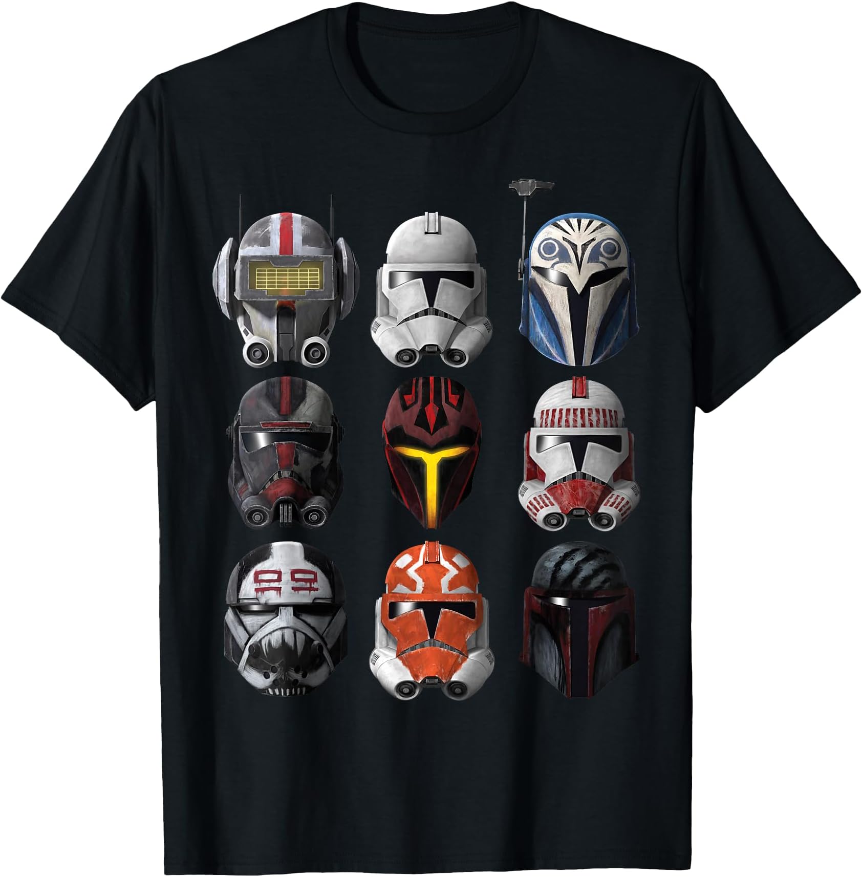 The Clone Wars Clone Helmets T-Shirt