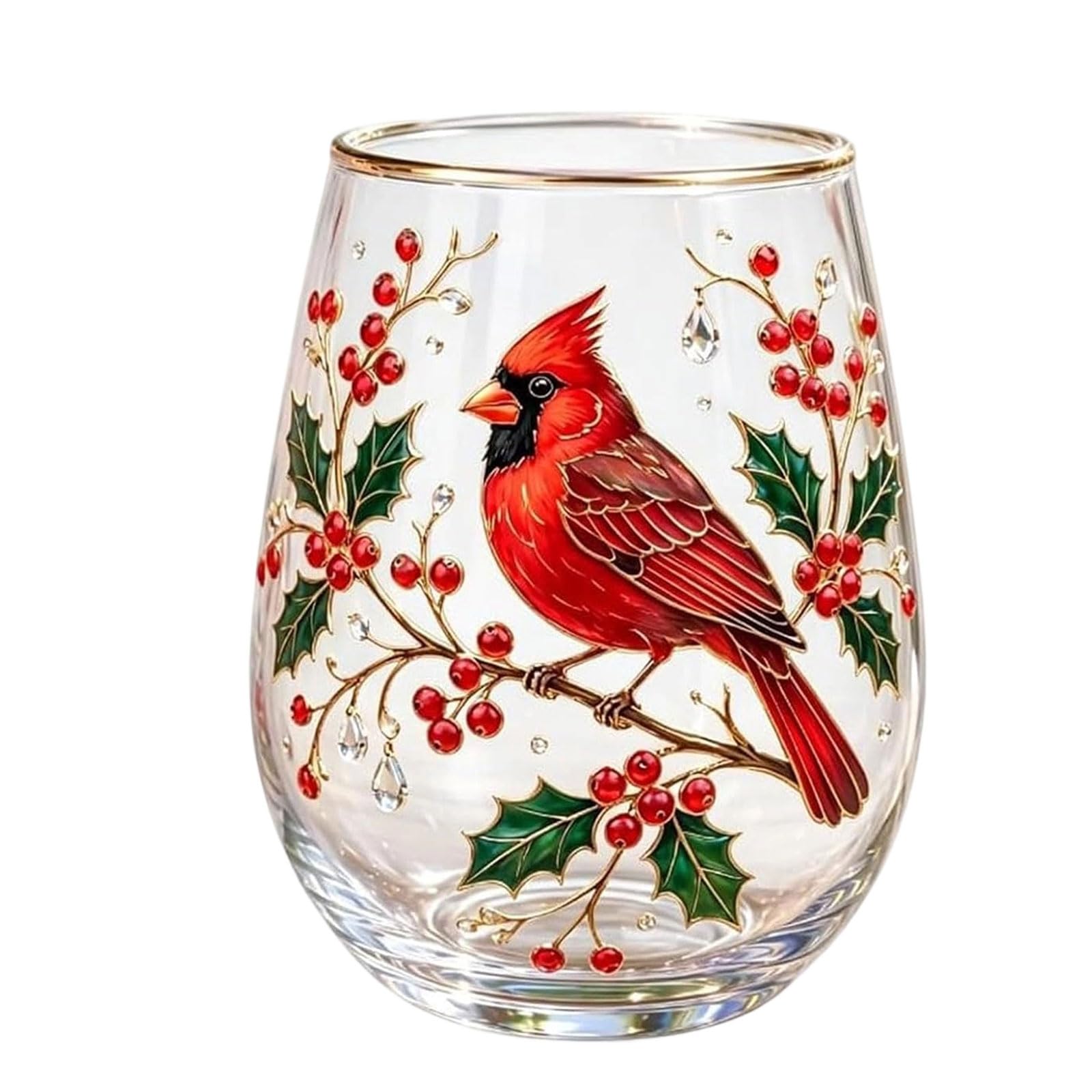 Whoasyst Sophisticated Textured Glass Coffee Cup Showcasing Flower and Feathered Creature Theme for Morning Concoct Blossomy Bird Glass Cup