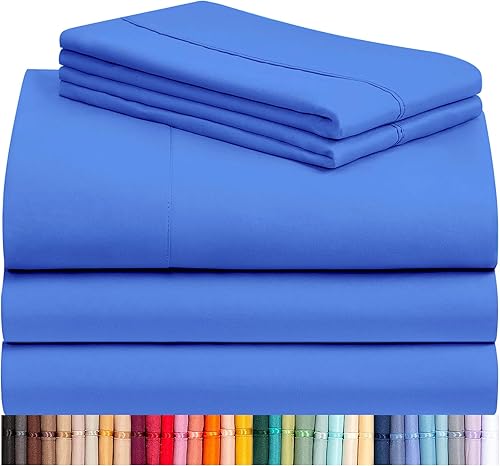 Miniatura 34 de LuxClub - Juego de sábanas, 6 piezas, rayón hecho de bambú, esquinas tipo bolsillos profundos hasta 18 in, sedosas, antiarrugas, frescas, aptas