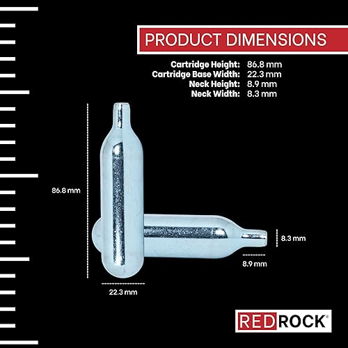 Miniatura 7 de RedRock Cartuchos de CO2 sin roscar de 0.56 oz para pistola de drenaje Gallo, herramienta limpiadora de línea de drenaje HVAC (paquete de 30)