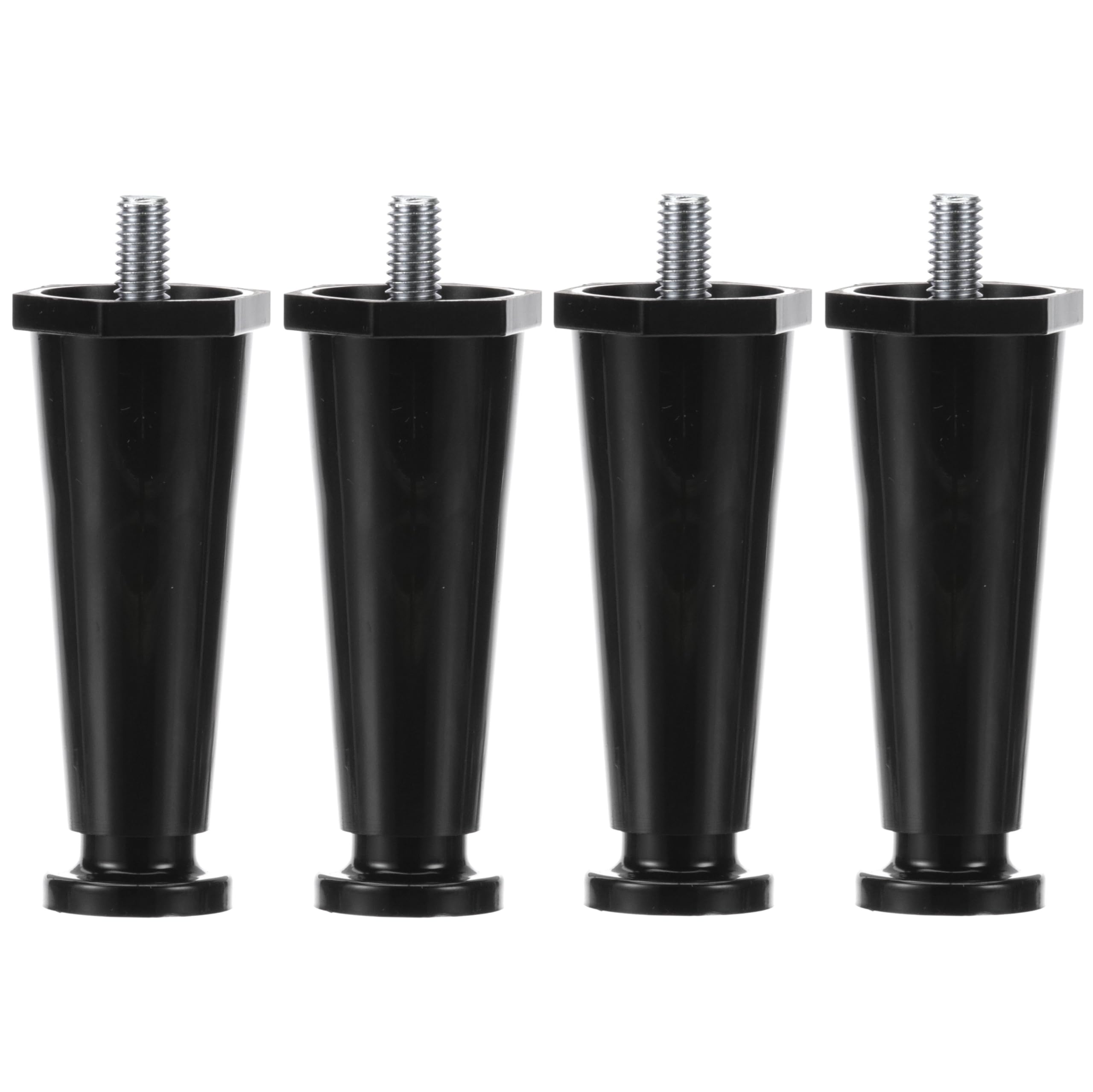 OCS Parts 4-Pack Black Thermoplastic 4-Inch Appliance Legs with Flanged Toe