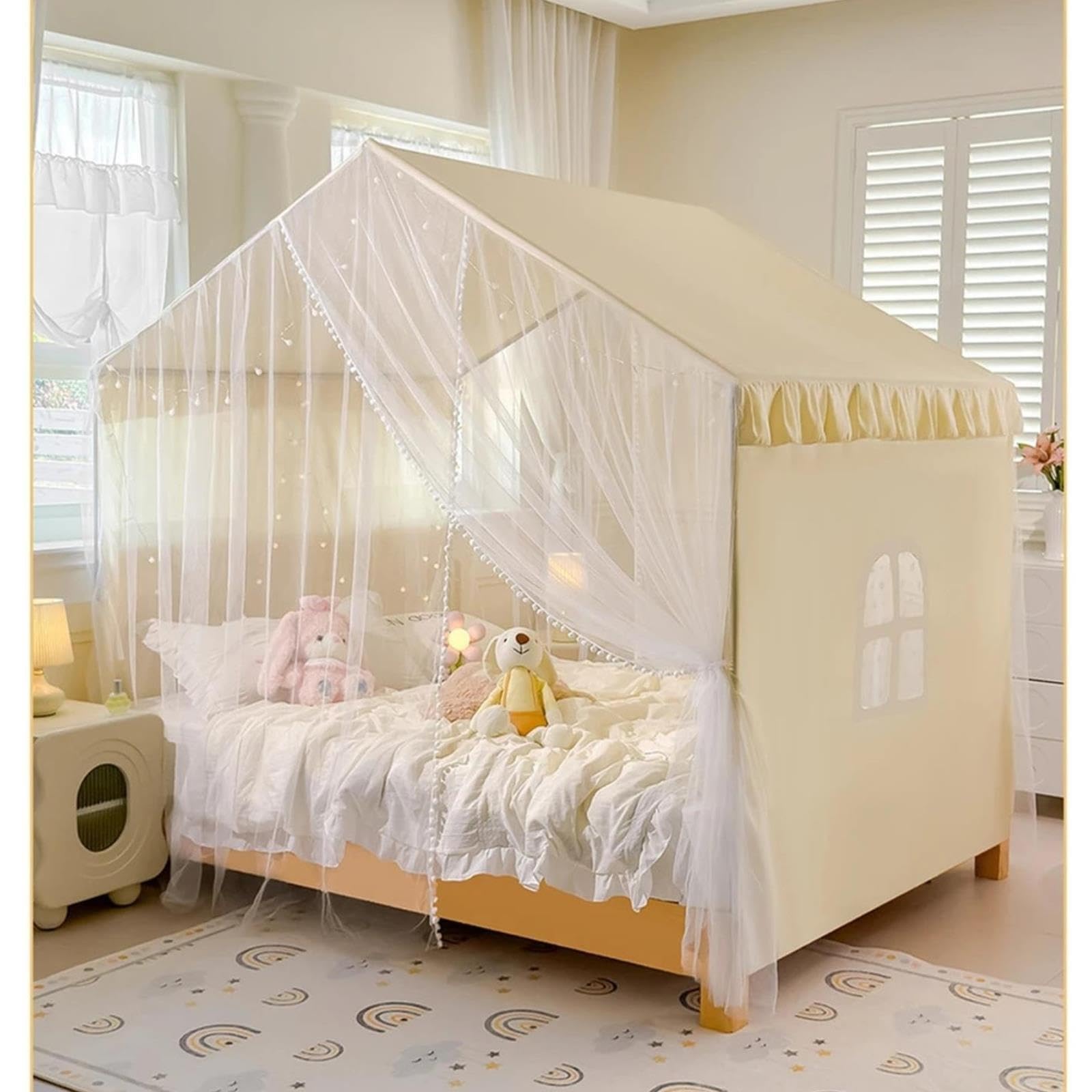 Dernière moustiquaire de petite maison style princesse avec support