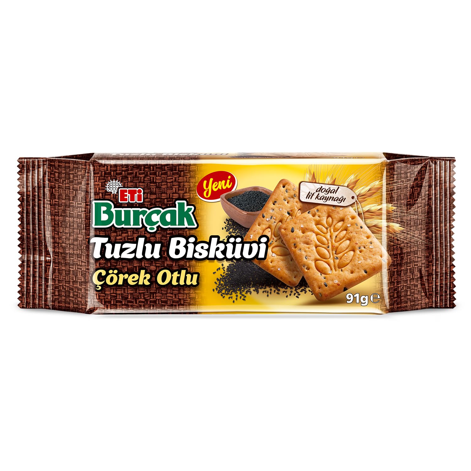 Eti Burçak Tuzlu Bisküvi Çörek Otlu 91 g