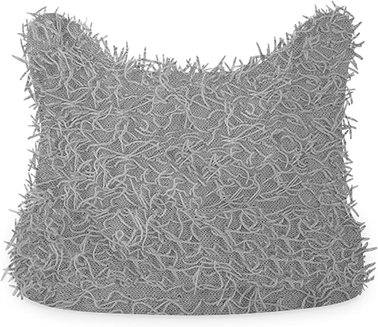CORIRESHA Women's Cute Cat Ear Beanie Y2K Fuzzy Distressed Hat Grunge Emo Clothes