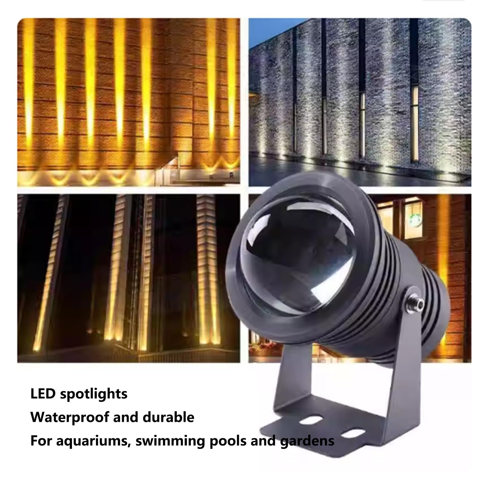 Foco Subacuático 12V IP68 Lámpara Estanque Aluminio LED