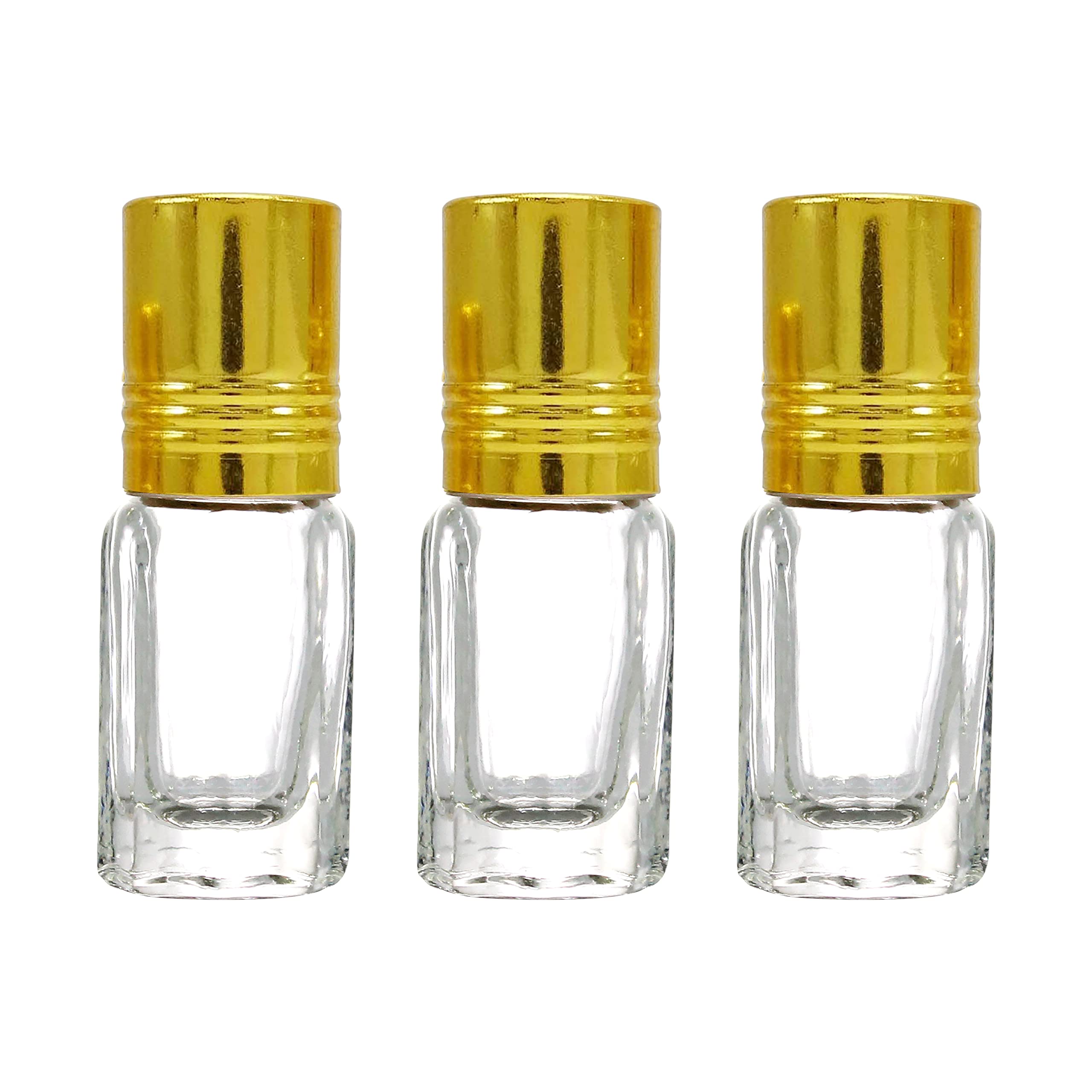 nsb herbals Empty Clear/Transparent Glass Roll On Bottles (3 ml) With Gold Cap For Essential Oils, Perfumes, Lip Balms | Refillable Bottle (Pack Of 3)-image-37