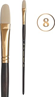 Princeton Dakota, Series 6300, Synthetic Hog Bristle All Purpose Paint Brush, Filbert, 8