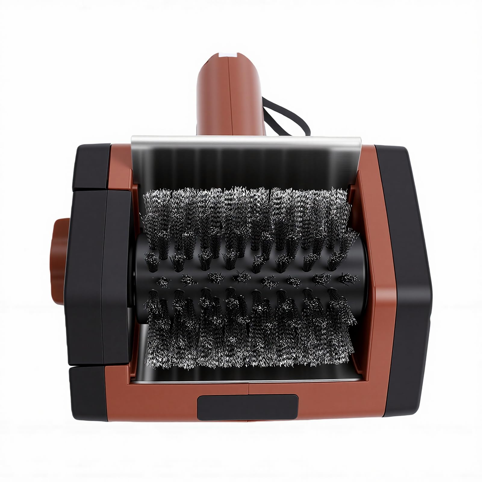 Spazzola per Griglia Elettrica, Spazzola per Barbecue Rotante Ricaricabile con Motore Brushless da 800 Giri/min, Luce LED e Batteria da 3000 MAh per Campeggio All'aperto e Tutti