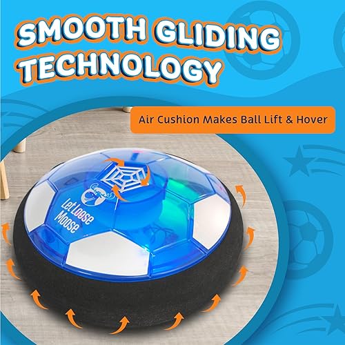 Miniatura 6 de Let Loose Moose Hover Balón de fútbol  Regalos de cumpleaños para niños  Pelotas Hoover para interiores para niños de 6, 7, 8, 9, 10, 11, 12 años