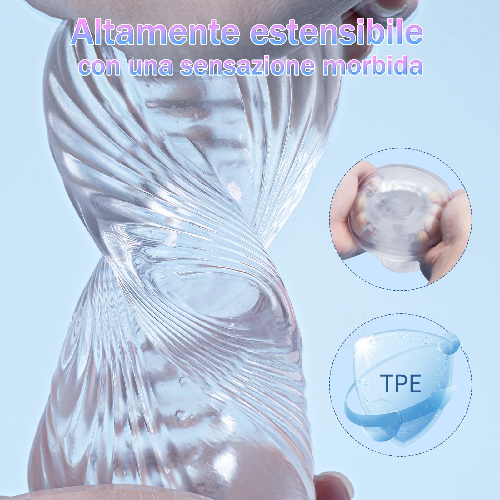 Masturbatore Uomo Sex Toys - Sex Toy Realistico Masturbatori per Uomini Maschile Tascabile Reale Giocattolo Erotico per Sesso, Stretta Apertura Anale Pompino per Gli con 3D Vagina Giocattoli Sessuali