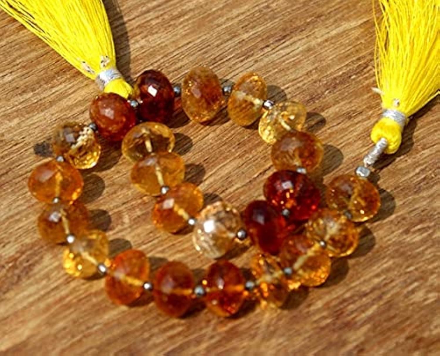 Citrine perles rondelles pour créer vos bijoux d'été bohèmes