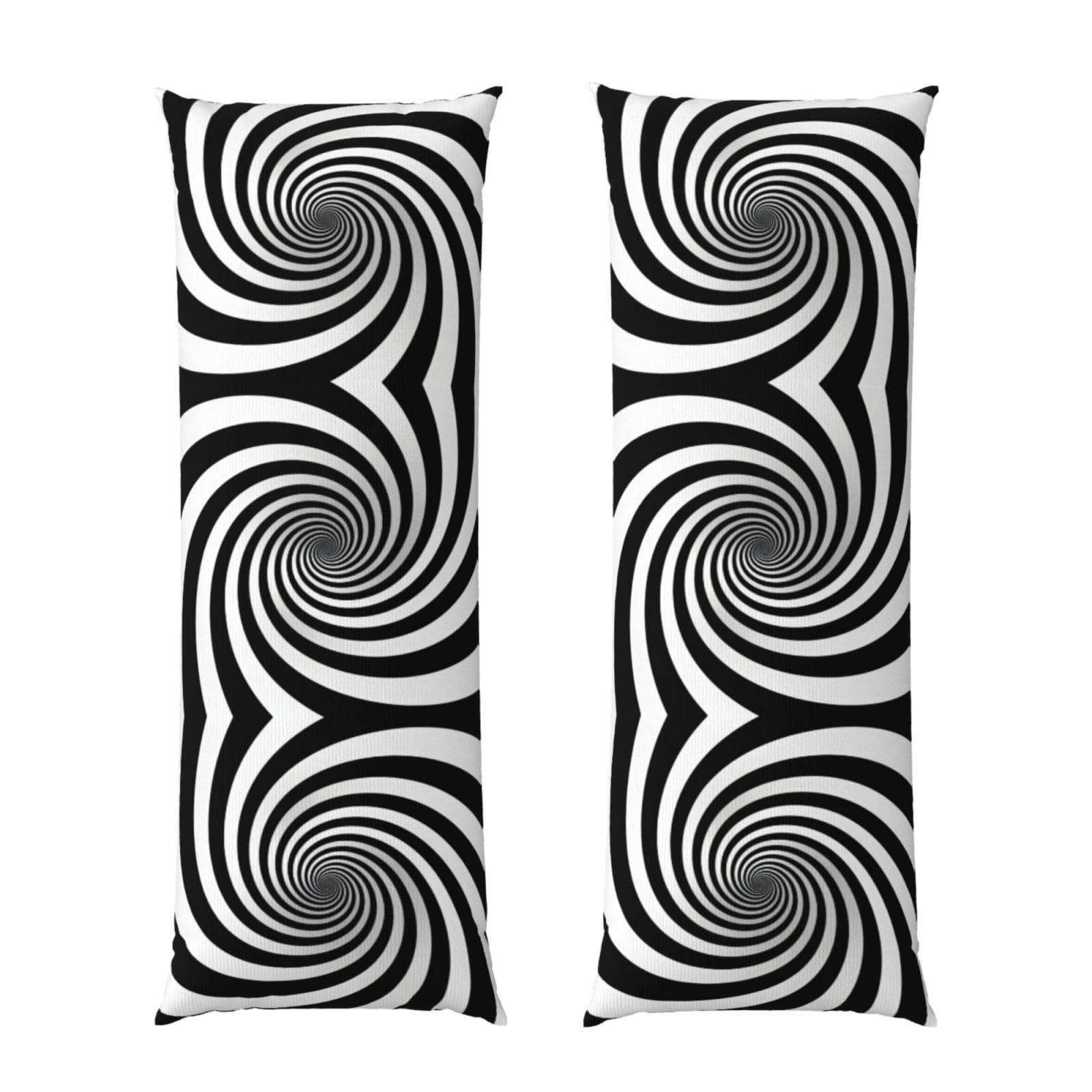 Infinite Spiral Body Pillowcase 20x60-Ultra Soft Plush Long Pillow Cover with Hidden Zip for Sleeping